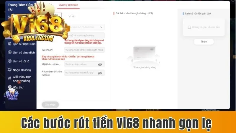 Rút Tiền Vi68 - Khám Phá Quy Trình Chi Tiết Với 3 Bước 2 Các Bước Rút Tiền Vi68 Nhanh Gọn Lẹ