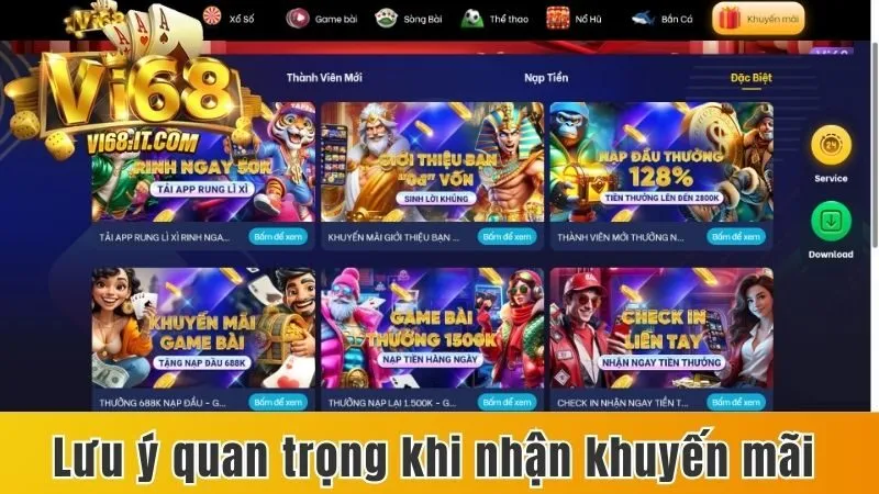 Tổng Hợp Những Khuyến Mãi Vi68 Cực Hời Dành Cho Người Chơi 3 Lưu Ý Quan Trọng Nhất Khi Nhận Khuyến Mãi Tại Cổng Game